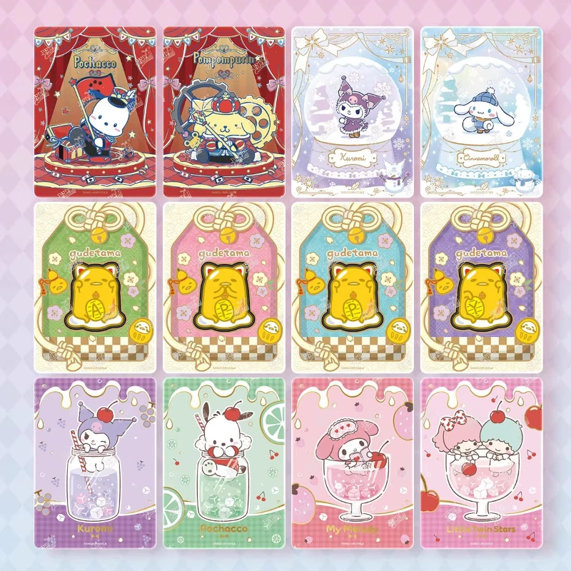 KAYOU الرسمية حقيقية سانريو بطاقة Mengmengqu الفيلم حقيبة الشتاء الأخضر واضح الثلوج الرسوم المتحركة الكرتون الطرفية ألعاب أطفال هدية