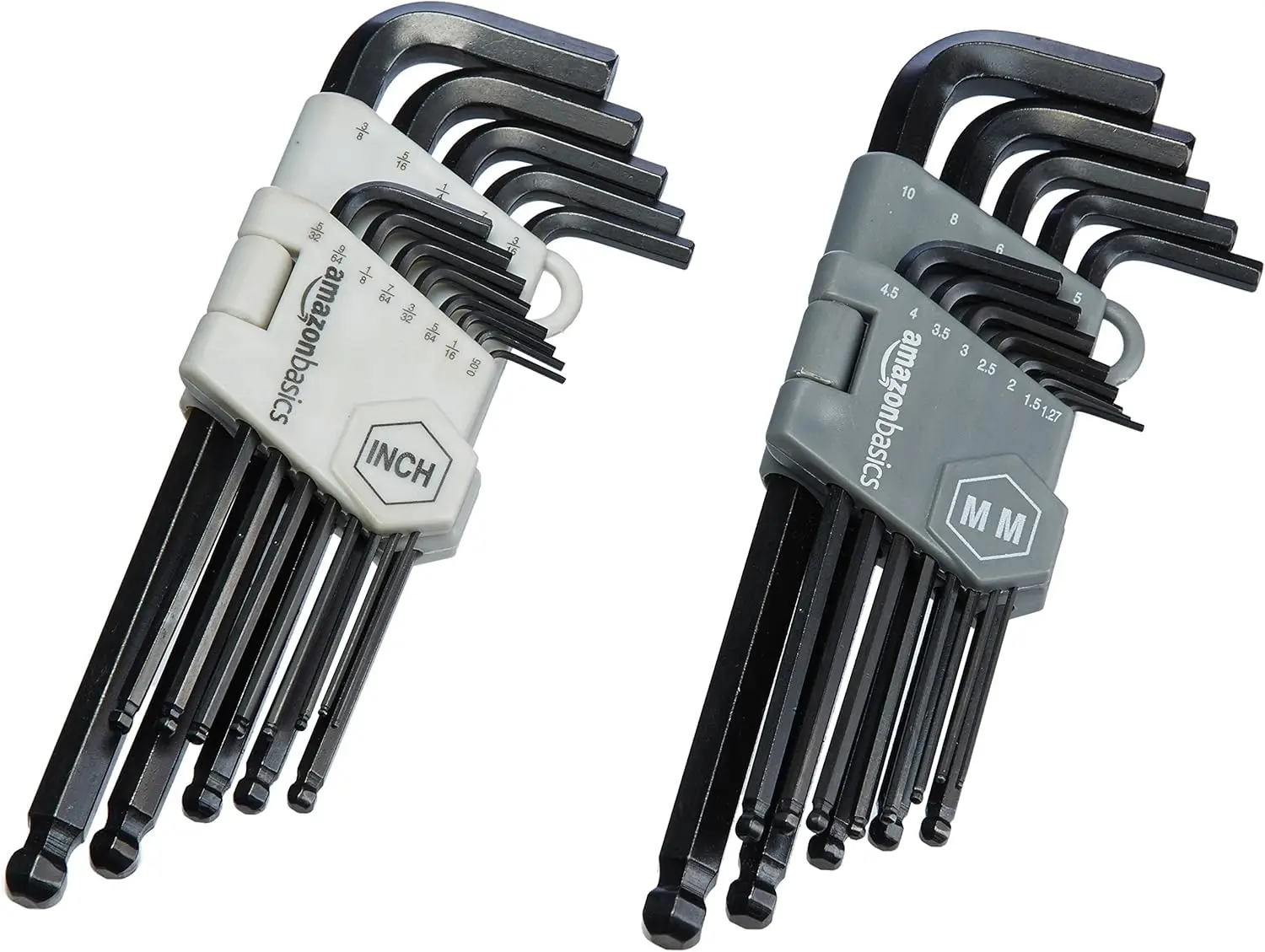 

Hex Key Allen Wrench Set, Long Arm Ball End Metric & Standard, Chrome Vanadium Steel 26-Piece with Storage Case