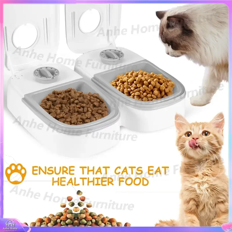 Automatic Pet Feeder for Dogs and Cats Dry and Wet Food Double Meal Separation Regular Quantitative Healthy Feeding Smart