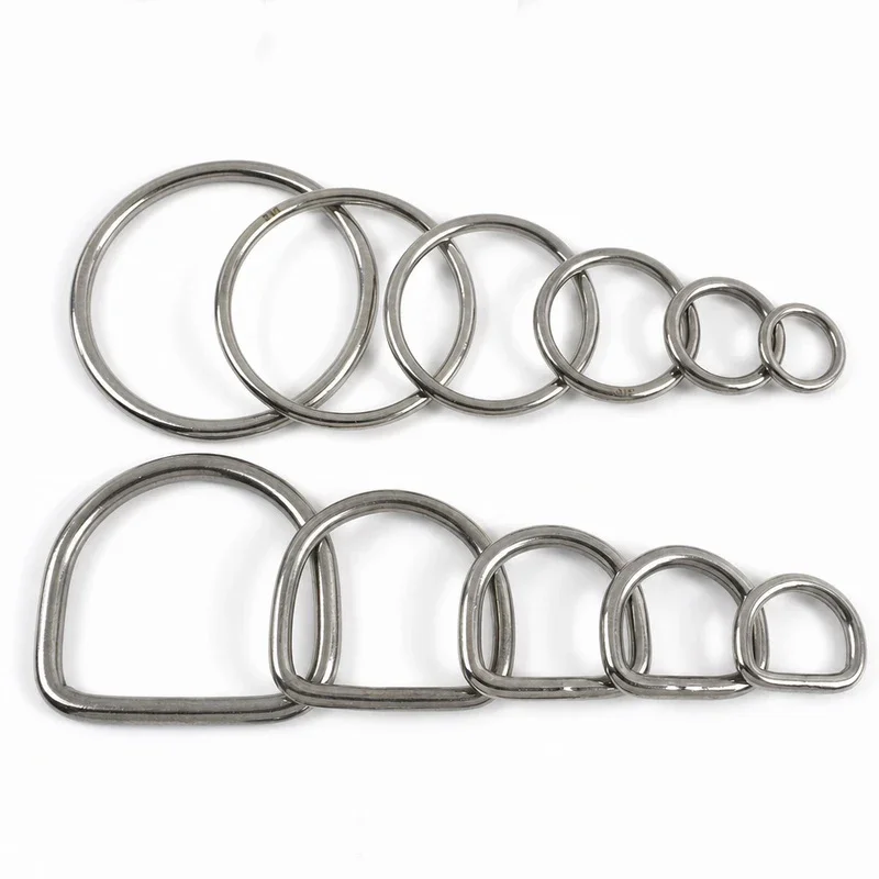 2/5Pcs 15-50mm Stainless Steel O D Ring Buckles Handbag Strap Connector Rings Leather Craft Clasp Carabiner Belt Hook Bag Parts