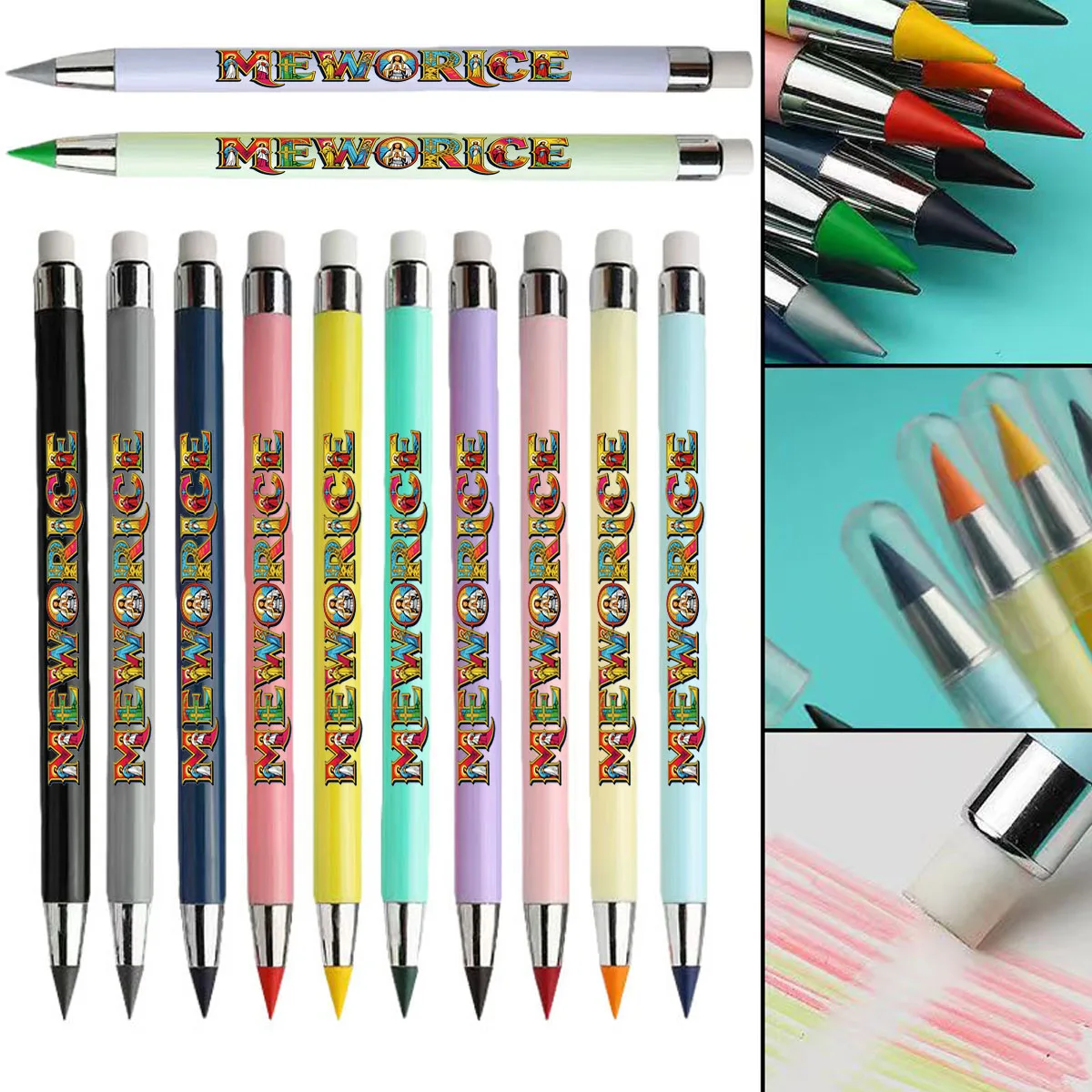 

12 pack of religious beliefs, text patterns, eternal pencils, macaron colored pencils that are not easily broken, student sketch