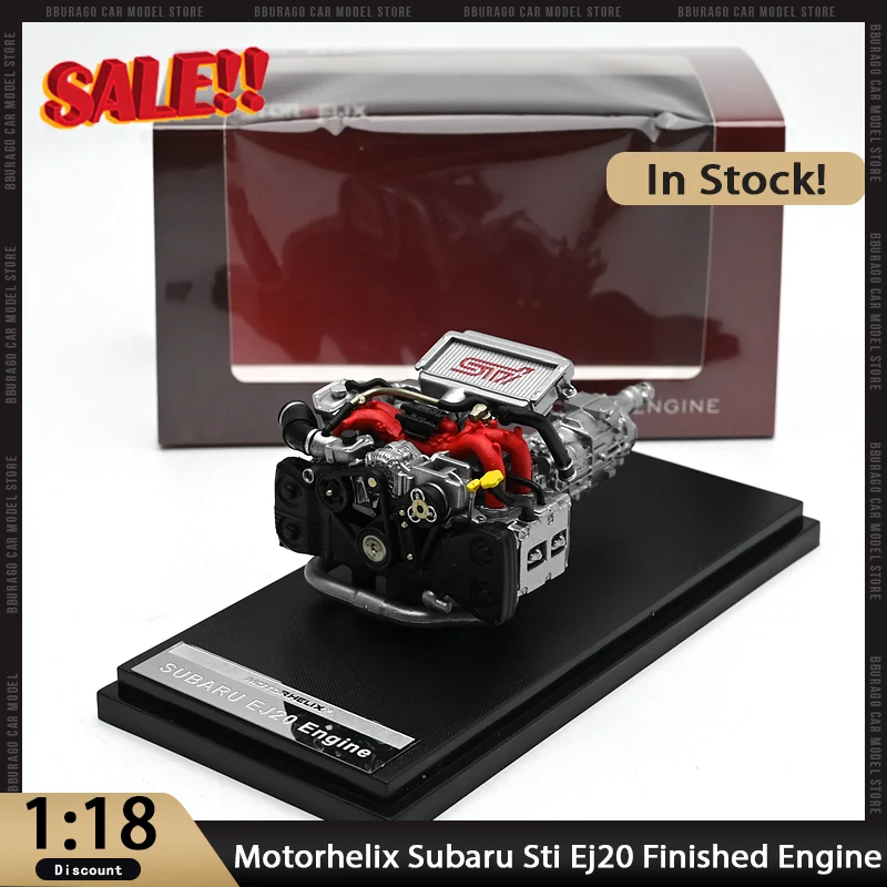 New In Stock Motorhelix Mh 1:18 Subaru Sti Ej20 Finished Engine Model Alloy Miniature Diecast Ornaments Custom Toys Kids Gift