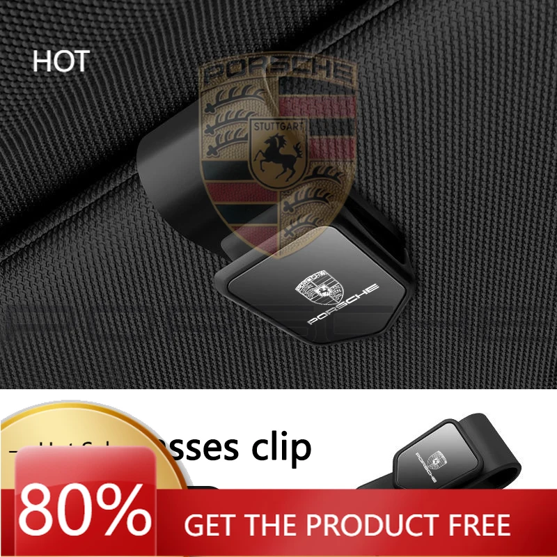 

Porsche Car Sticker Car Interior Sun Visor Glasses Clip Sunglasses Holder for Porsche Cayenne Panamera Macan 911 718 Taycan Boxs