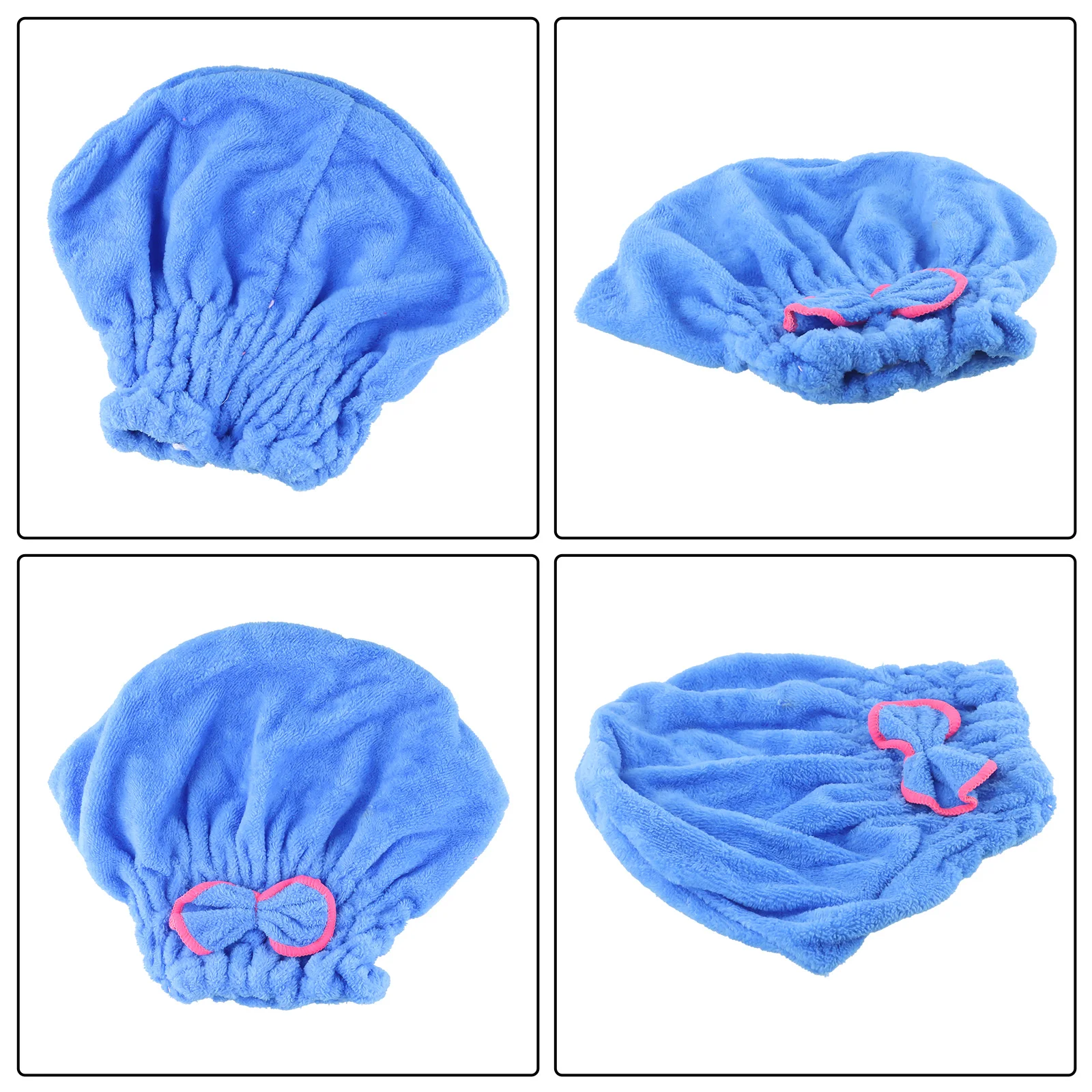 Women Hair-Drying Hat Quick-dry Hair Towel Cap Hats Bath-Hats Microfiber Solid Towel Cap Super Absorption Turban Hair Dry-Caps