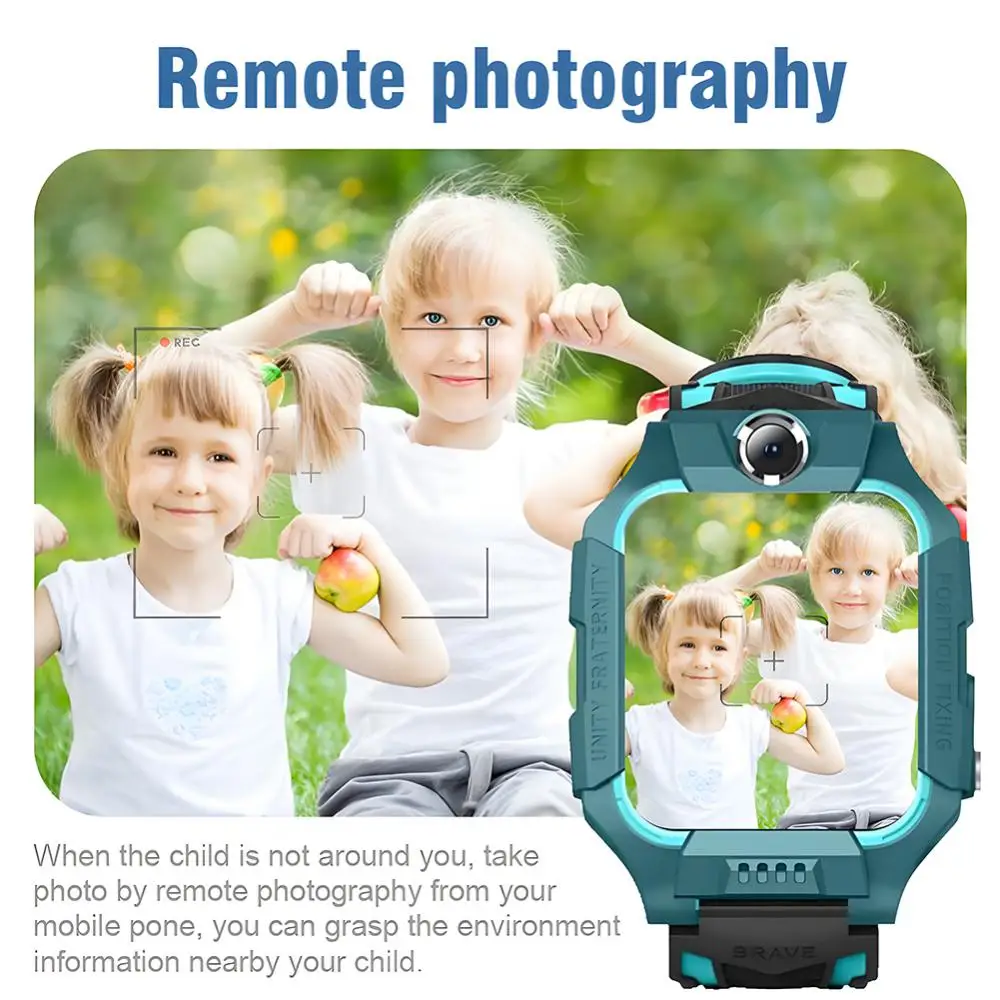 Montre connectée SOS pour enfants, étanche IP67, GPS, appel vidéo, caméra, moniteur, localisation, garçons, filles