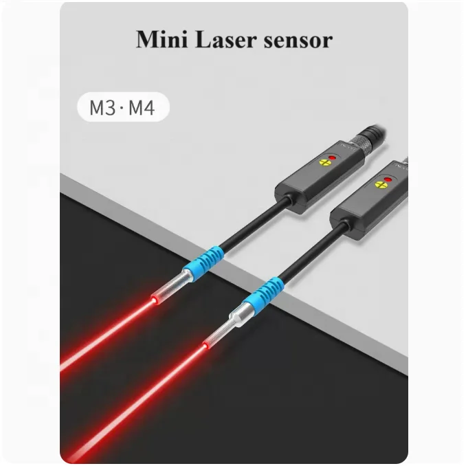 BOJKE 1mm spot M3 M4 through beam mini small diffuse photoelectric laser sensor