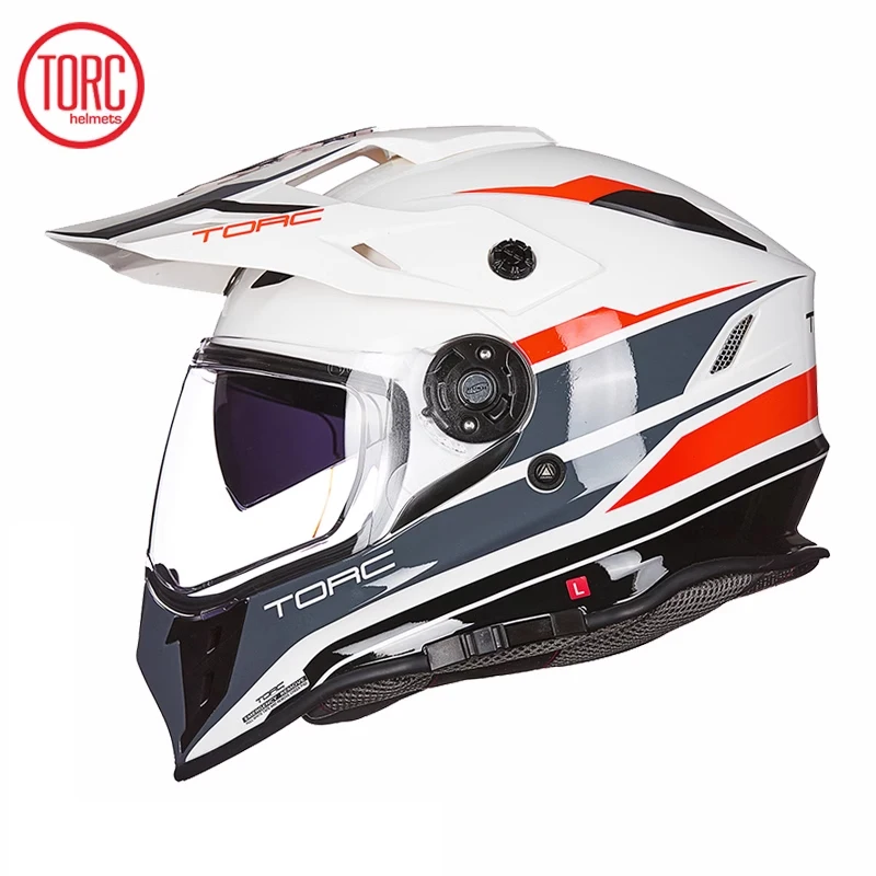 

TORC Motorcycle Helmet Full Face Double Lens Racing Off-road Helmet Men Four Seasons Cascos Para Moto Capacete Casco Moto DOT
