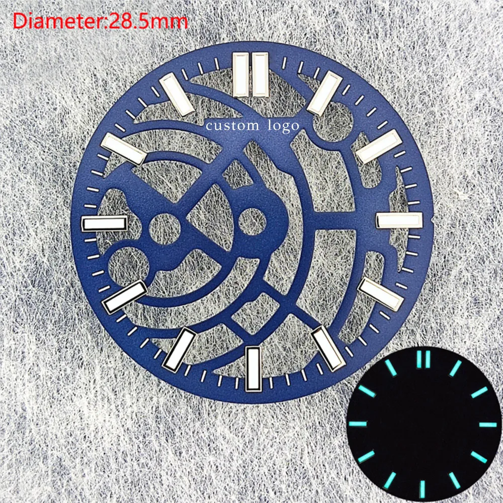 Customized personalized logo for VK63/NH35/NH36/NH34/NH38/NH70/Miyota 8285 watch dial printing logo or metal logo