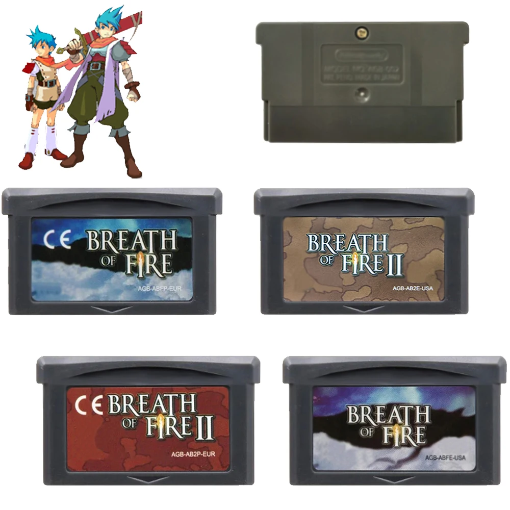 

GBA Game Cartridge Breath of Fire Series 32 Bit Video Game Console Card Breath Fire 2