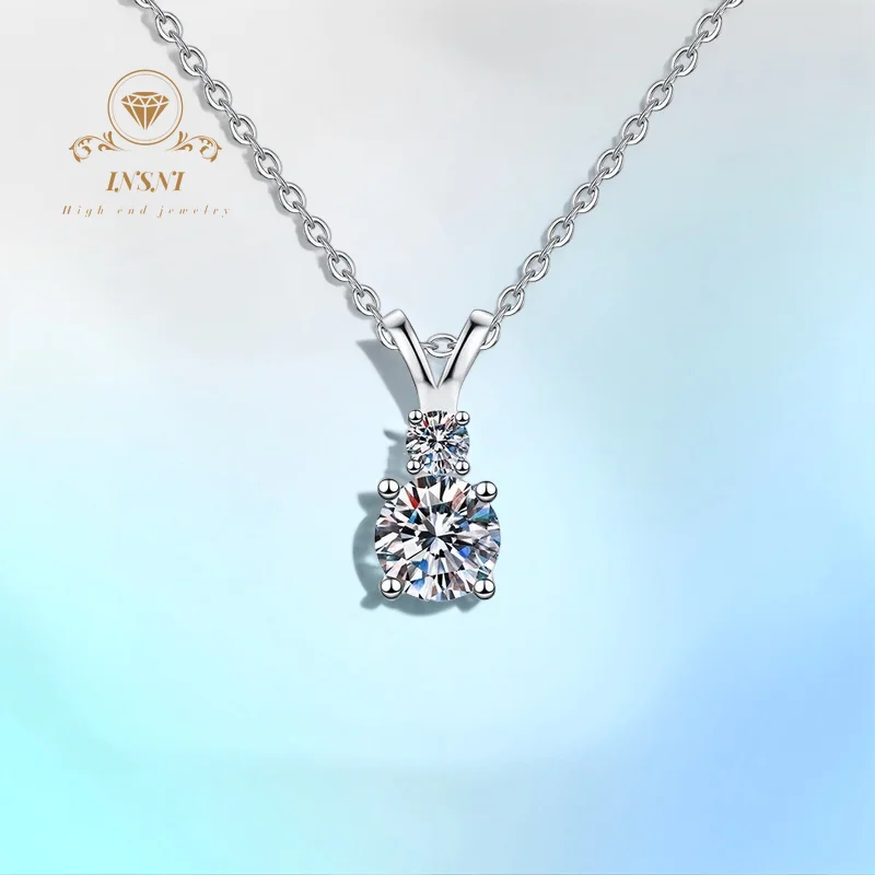 

1CT D Color Moissanite Lunar Rabbit Claw Pendant S925 Sterling Silver GBA Certified Bestseller Women's Necklace Free Gift Box