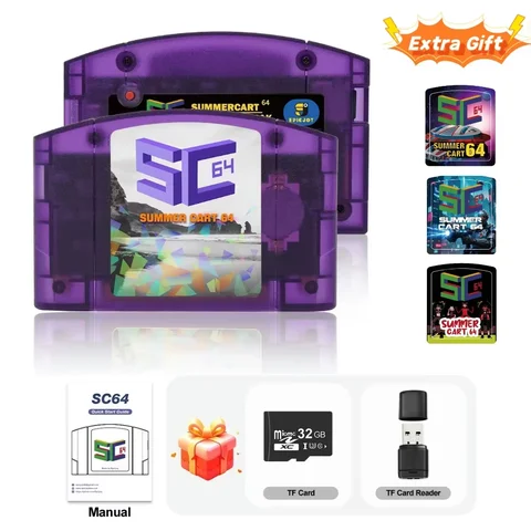 Игровая карта EPICJOY SummerCart 64 для N64, 32 ГБ, 5400 игр, открытый исходный код — фото товара