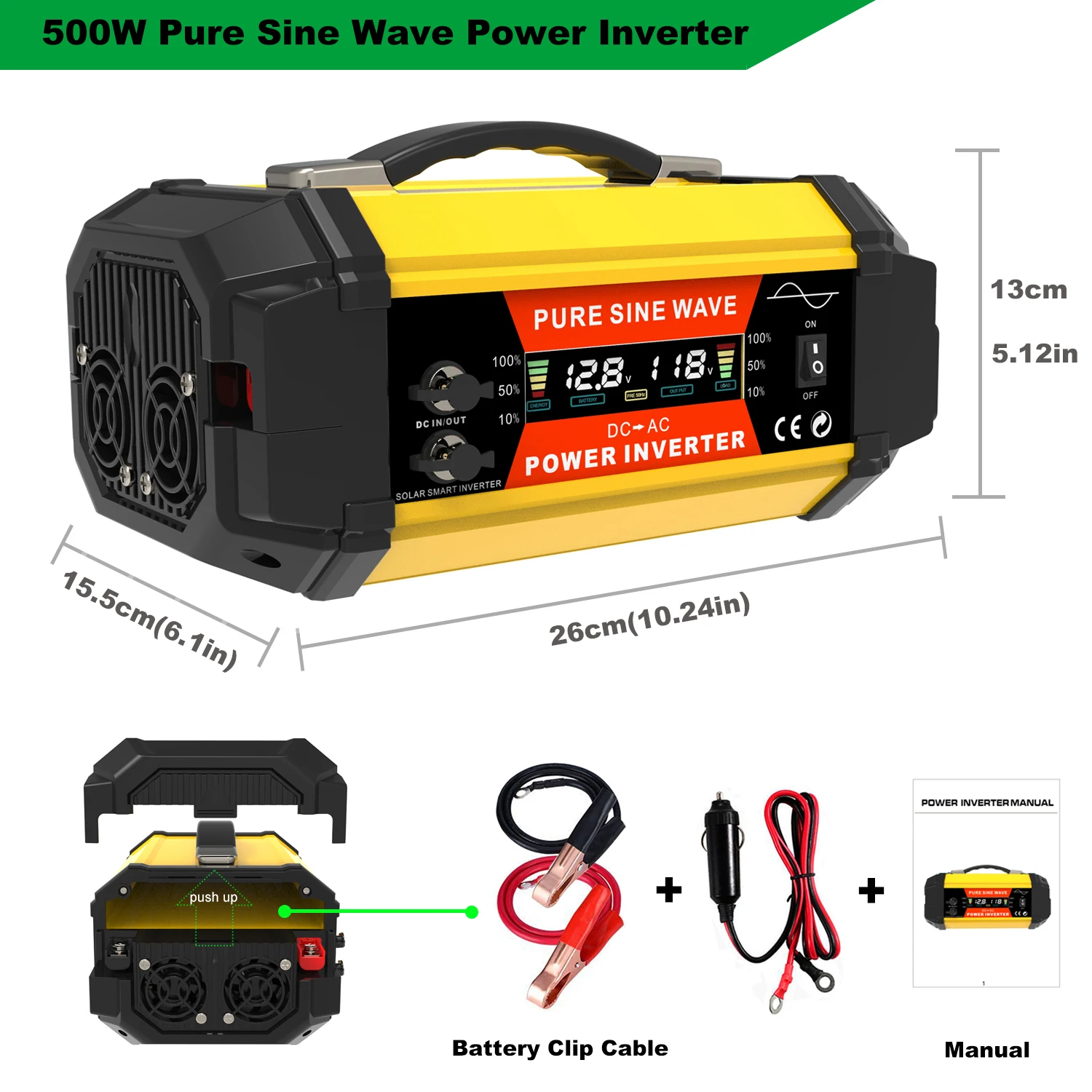 1000W Pure Sine Wave Inverter: Smart, Efficient Power For Cars & RVs!  Socket Onboard Converter Solar Inverter
