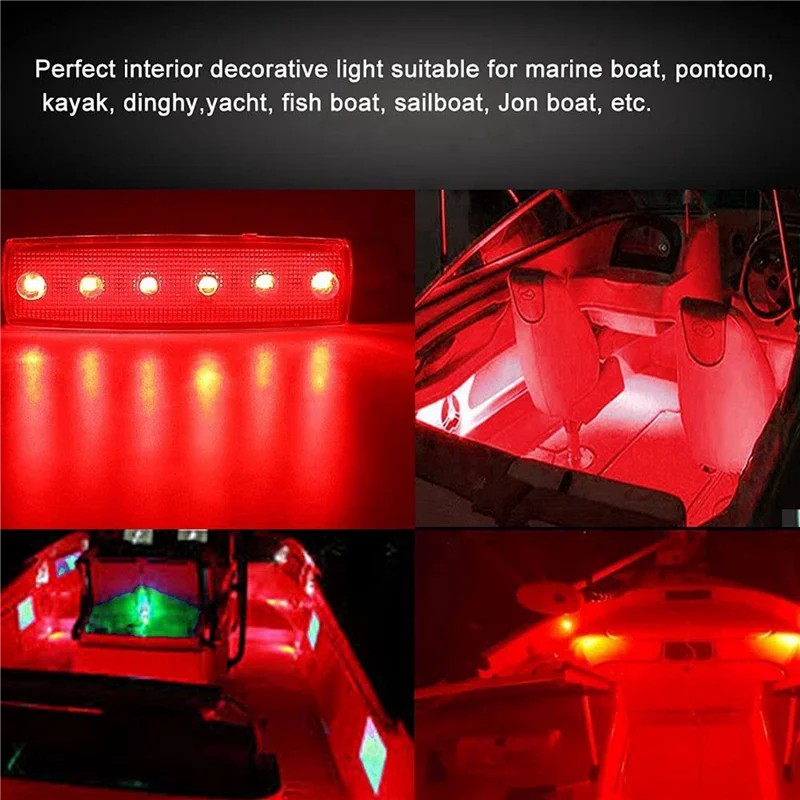 30 Pcs Marine Boat Lights,12V 24V Waterproof Boat Interior Navigation Strip Light Deck Transom Step Cockpit Lighting,E