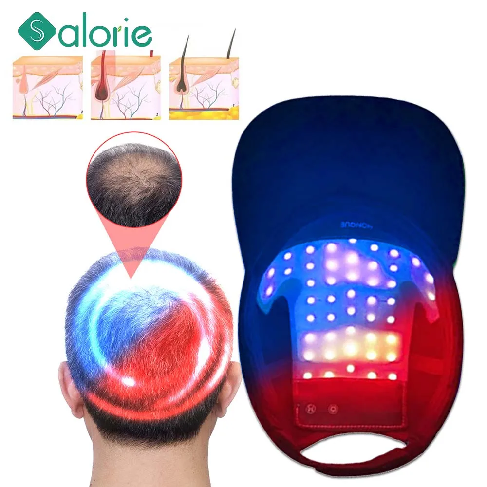 

LED Hair Growth Cap, Blue Red Light Therapy for Hair Regrowth , Therapy Cap for Hair Loss Treatments Hat Device for Men & Women