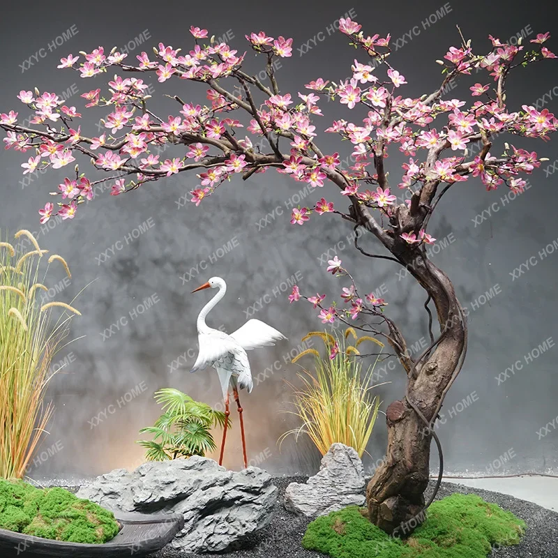 

Simulation Magnolia Tree Large Indoor Landscape Shopping Window Decorative Soft Outfit View Photographic Ornaments