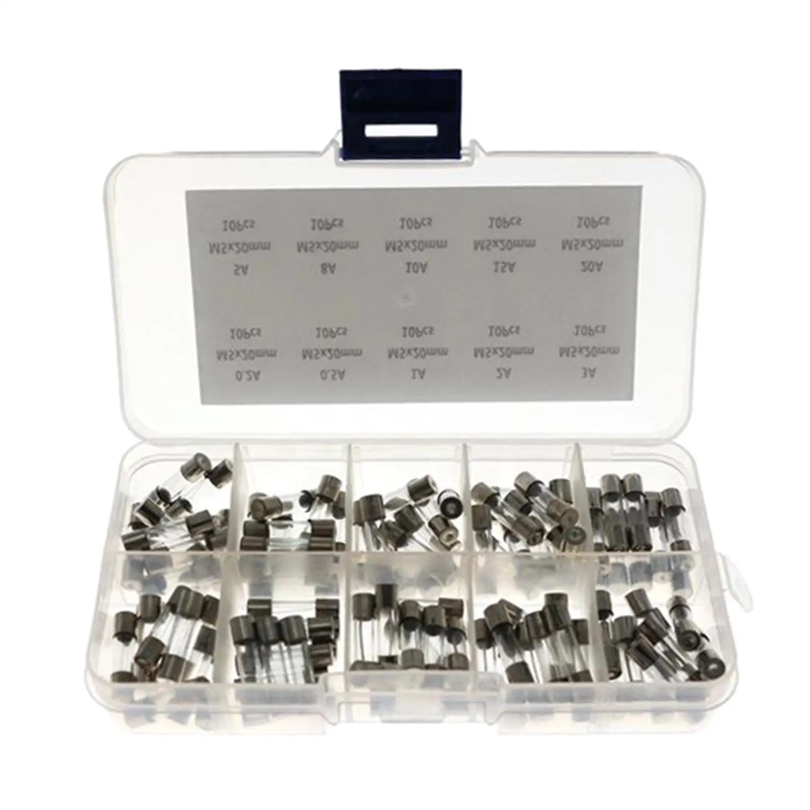 0.2A 0.5A 1A 2A 3A 5A 6A 10A 15A 20A Fast Blow 5*20mm Glass Fuse Tube x 100pcs