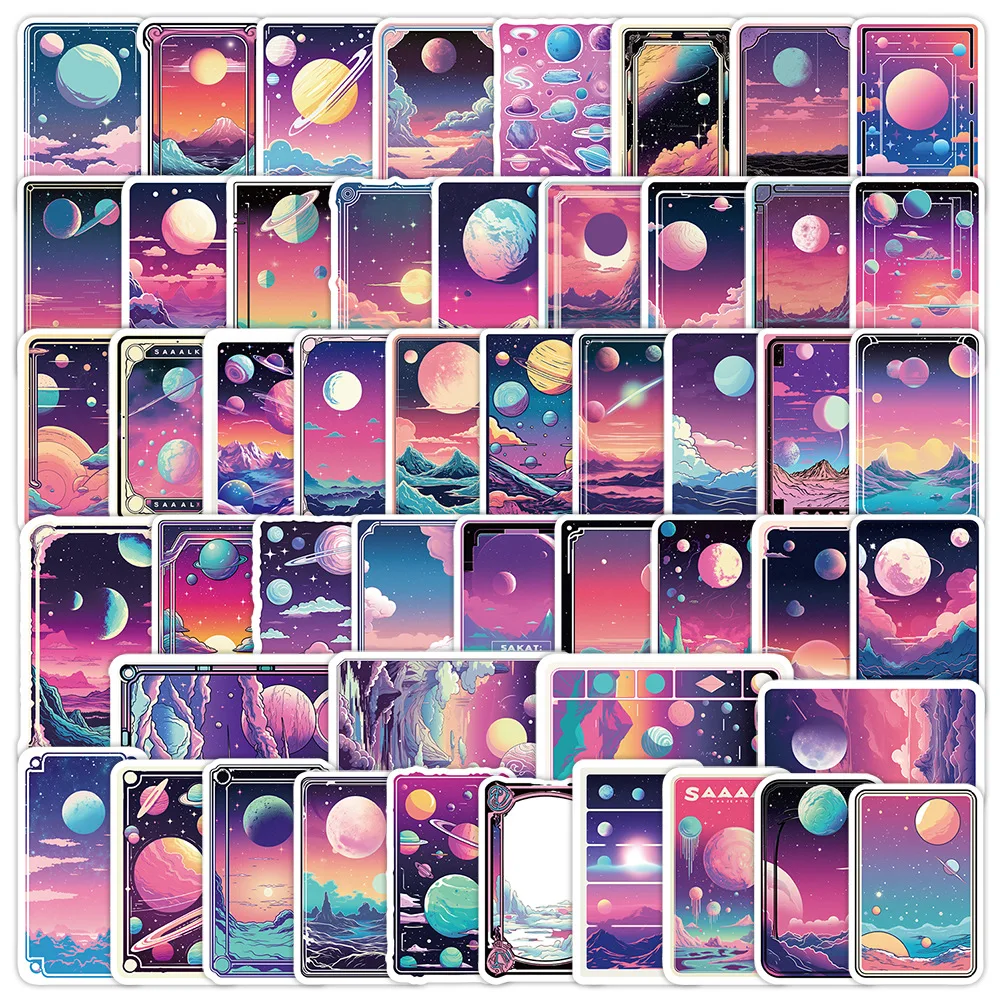 10/30/50PCS Cyber ​​Planet Card Series Graffiti Stickers DIY Water Cup Laptop Refrigerator Skateboard Helmet Waterproof Decal