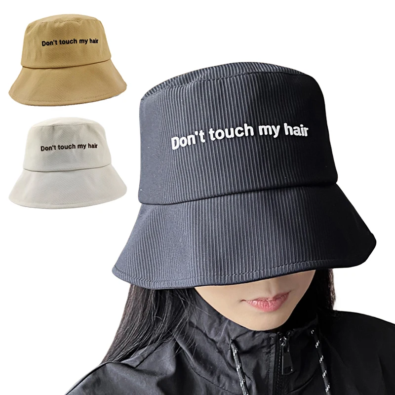 

Spring Autumn Hats for Women Casual Bucket Hat Letters Sunscreen Hat Fishing Hat