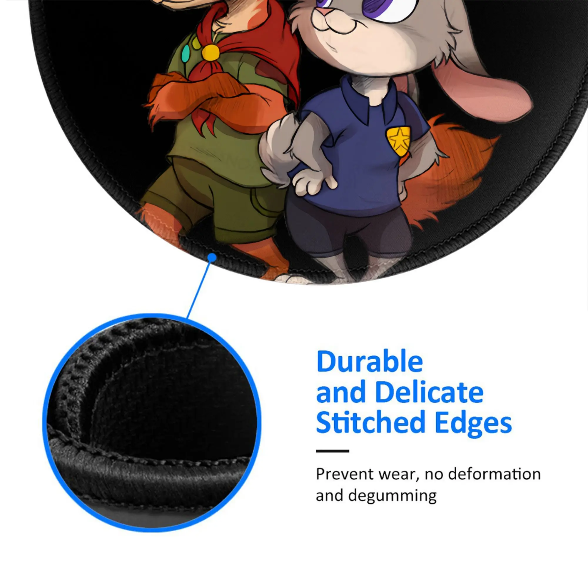 Zootopia Round Mini Mouse Pad Rug Anti-slip Mat Desktop 8in Game Computer Mat Gaming Rubber Mouse Mat