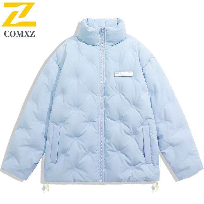 

COMXZ Men Bread Jacket 2025 Warm Casual Stand Collar Street Travel Lightweight Warm Ski Padded Jacket Fashion Snow Winter Jacket