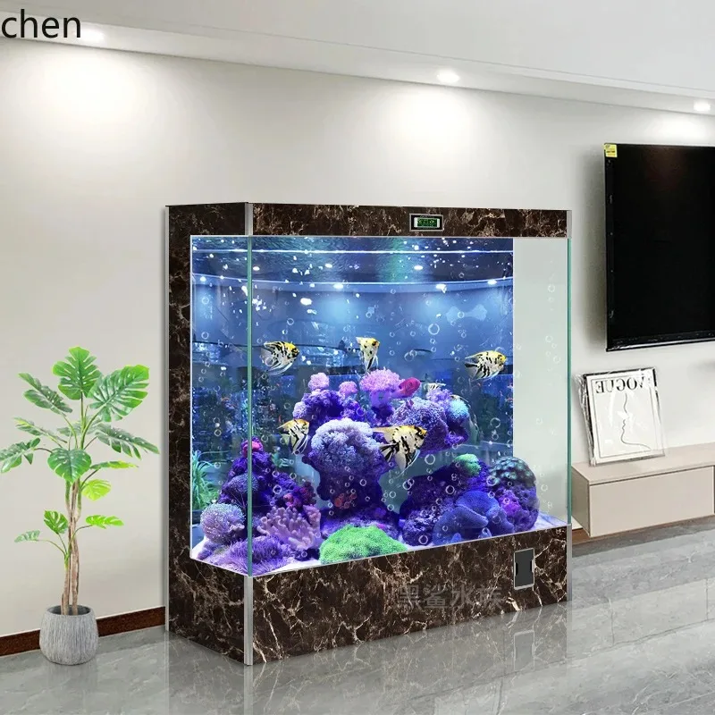 FG-14 Fish Tank Living Room Household Small And Medium Square Against The Wall Large Back Filter Ecological Landscaping