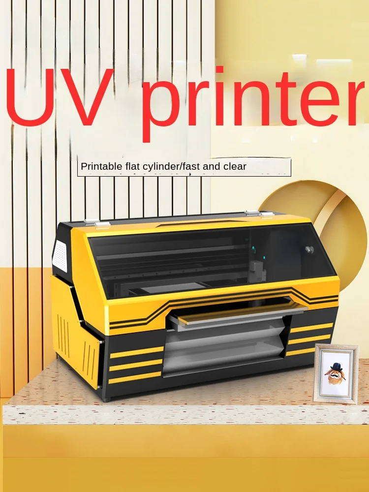 Small Digital UV Printer Wine Box Hot Stamping KT Board PVC Plastic Coin Inkjet T-shirt Printing Machine