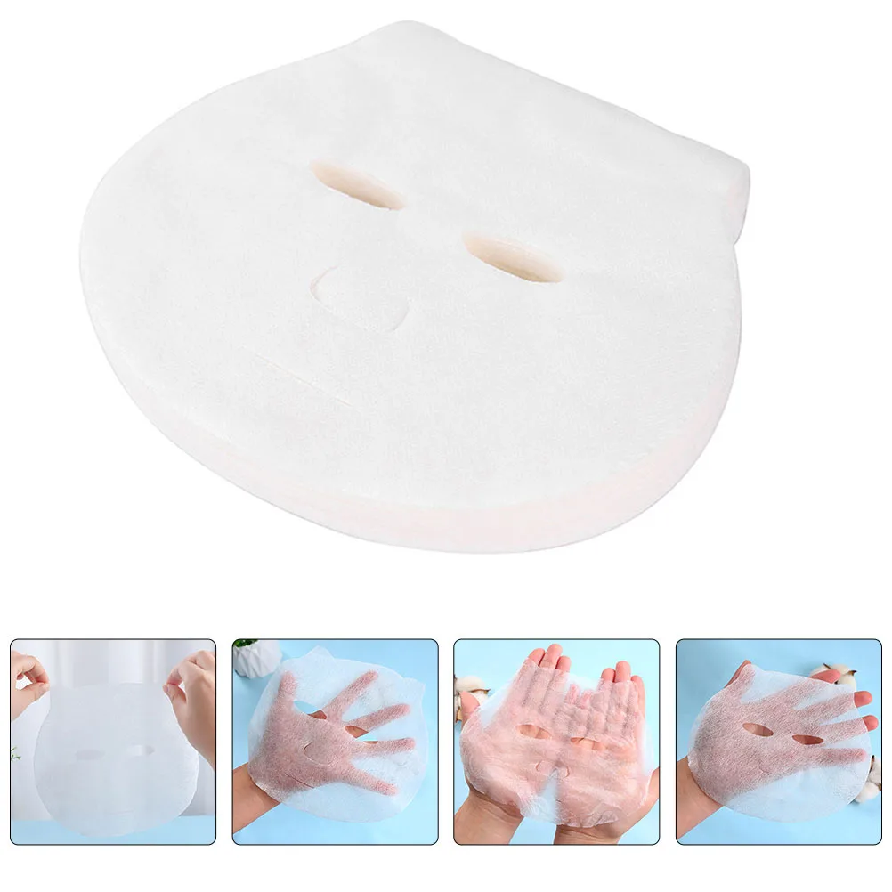 

100Pcs Face Mask Sheets Disposable Breathable Non-Woven Facial Mask Skin Care Sheets for Moisturizing