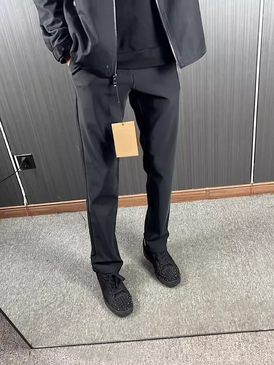 

High-End Men's Straight Leg Casual Pants Bla Busin Trousers for All Seasons Faionable Youthful Anti-Wrinkle Jeans