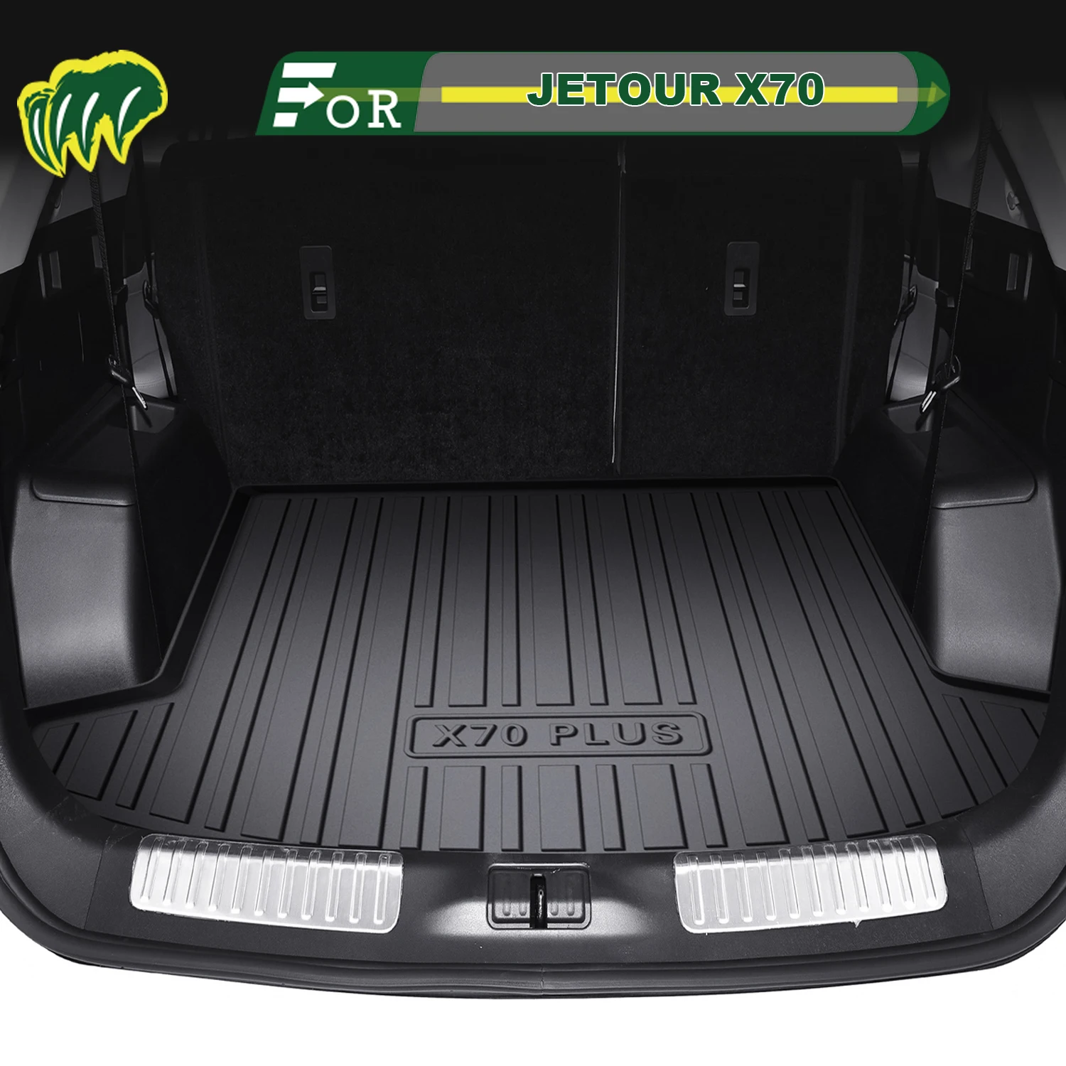 

For Chery JETOUR X70 PLUS 2018-2025 TPE Custom Fit Car Trunk Mat All Season Cargo Mat 3D Shaped Trunk Liner Rear Trunk Mat