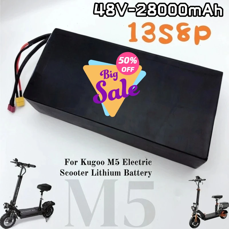 13S8P 48 فولت 28000 مللي أمبير ل Kugoo M5 سكوتر كهربائي قابل لإعادة الشحن/دراجة محرك قوي 18650 28Ah 1344wh بطارية ليثيوم