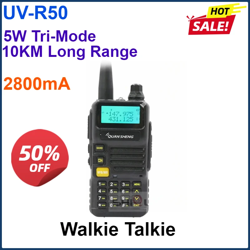 

2800mAh Quansheng 5W UV-R50-2 Upgrade Mobile Walkie Talkie Vhf Uhf Dual Band Radio Hf Transceiver UV-R50-1 UV R50 Series Uv-5r