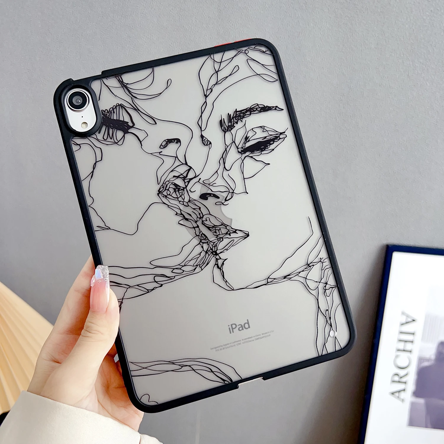 

For iPad Case Air 5 4 3 Pro 10.2 10.9 11 inch MINI 6 7 8 9 10th Generation Case Pattern Matte Skin-feel Hard Cover