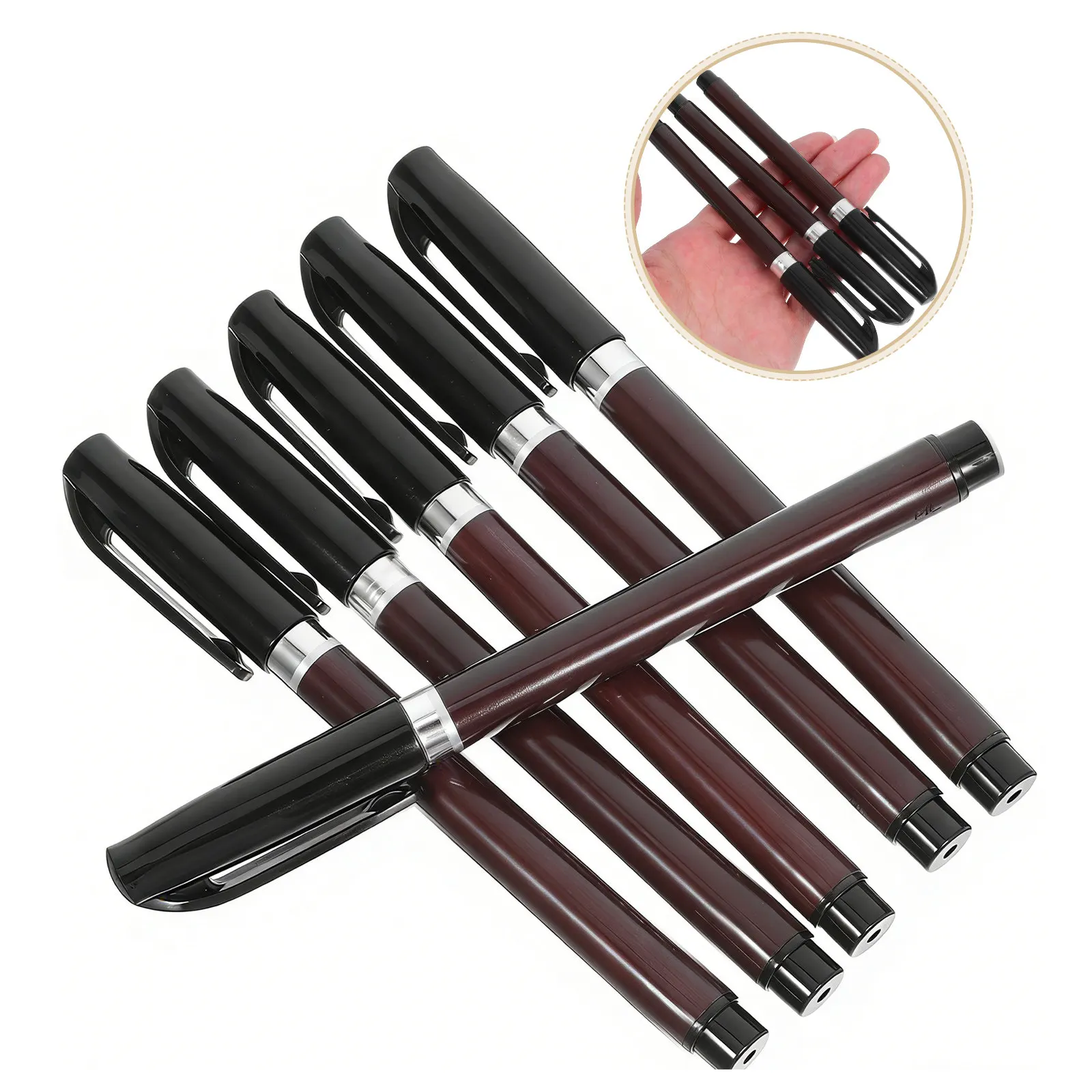 6Pcs Chinese Calligraphy Brush Set for Japanese Ink Painting Professional Beginner Artists Watercolor Brush Pens
