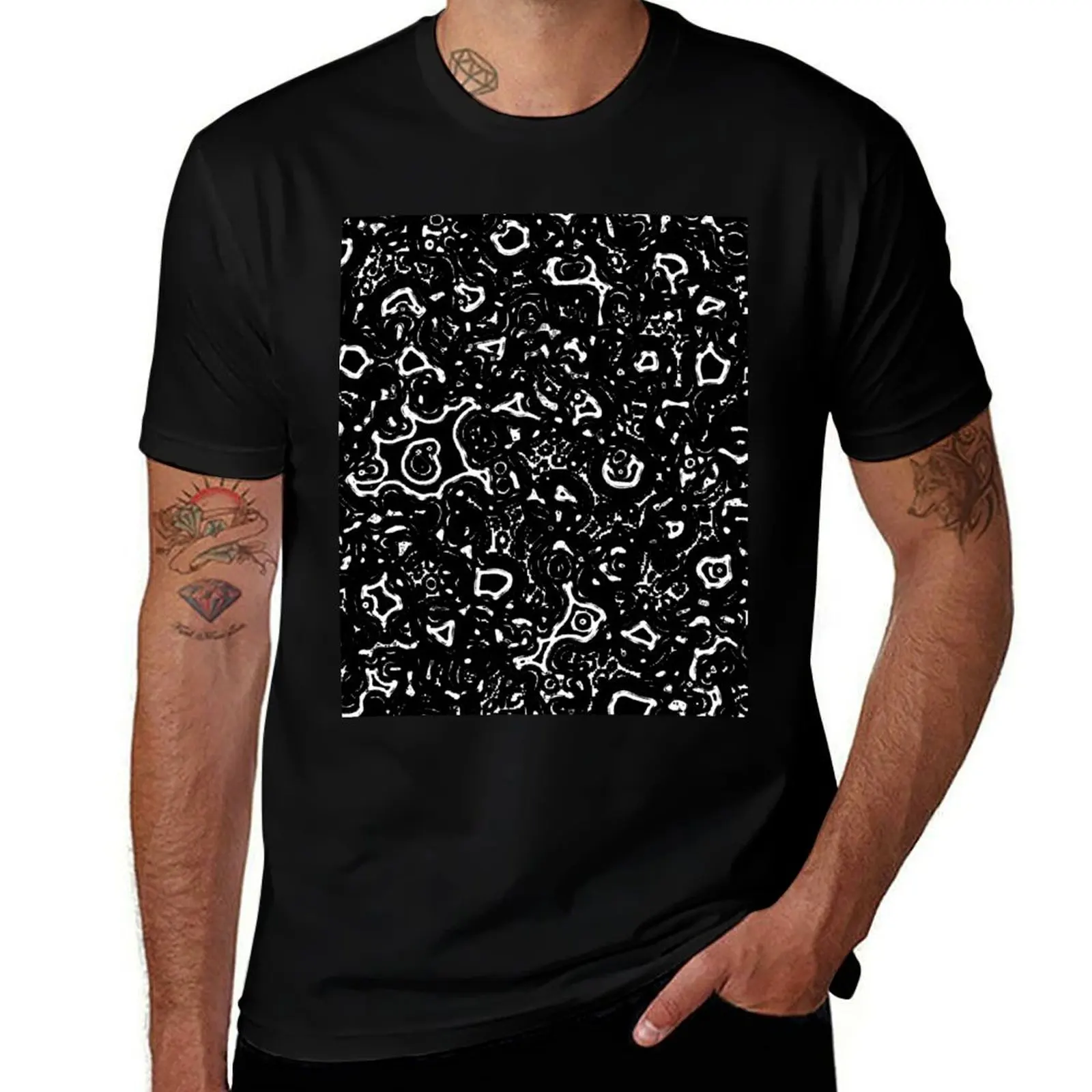

Black And White Abstract LineArt Shapes T-Shirt Personalized t-shirt plus size tops tshirts personalised tee shirts for men