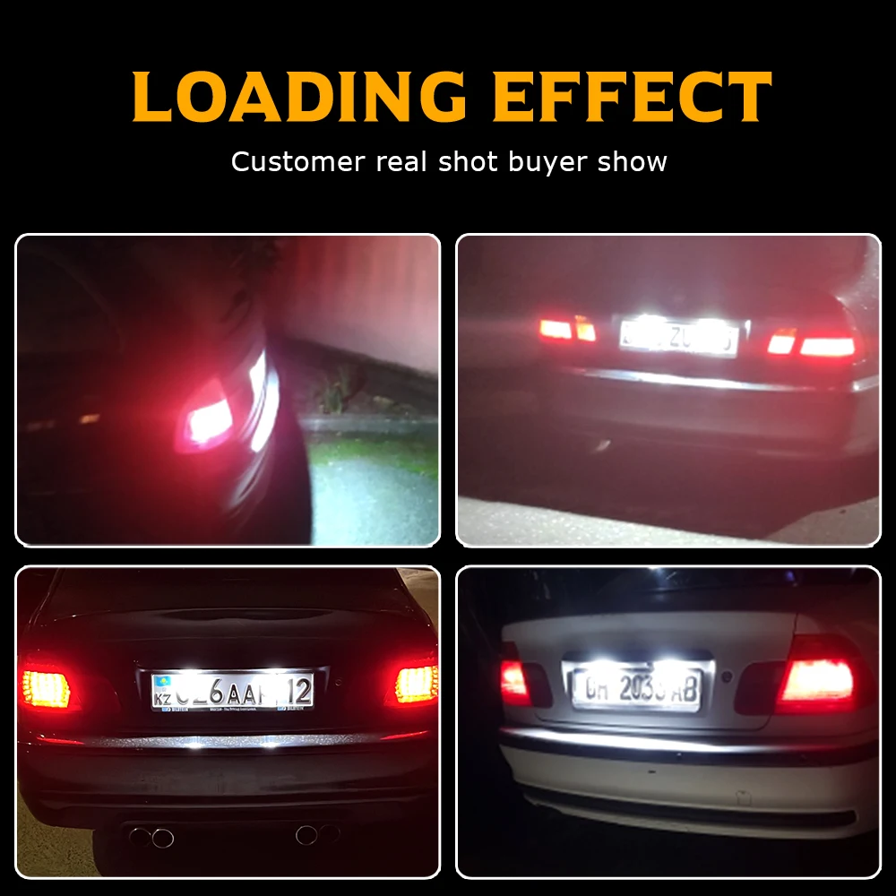 

Led License Plate Light Led Canbus Auto Tail Light White LED Bulbs 2 pcs Car Number Lamp For BMW 3er E46 4D 1998-2003