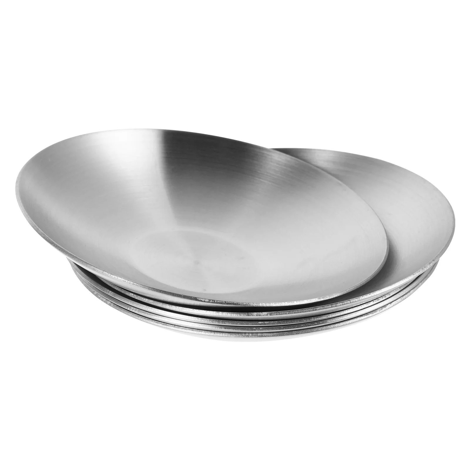 

5Pcs Stainless Steel Small Dishes Round Condiment Bowls for Appetizers Pickles Cold Dishes Sauces Oil Vinegar Dipping Plate