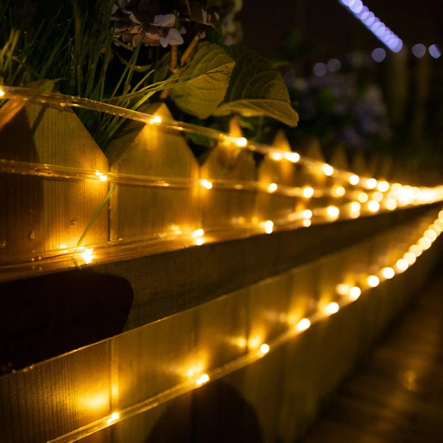 Luce solare a corda impermeabile per esterni a LED in rame fata luci a tubo per feste giardino cortile casa matrimonio natale Halloween