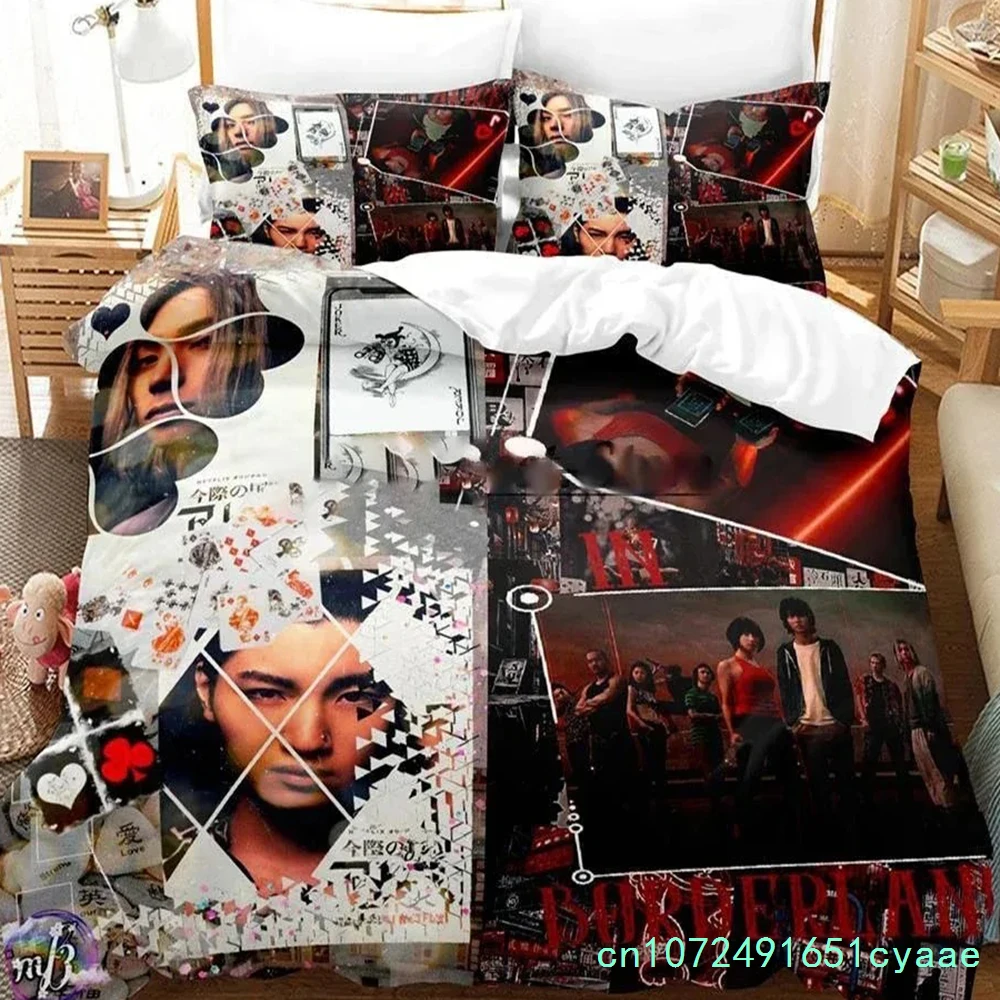 3D Alice In Borderland Season 2 Bedding Set Duvet Cover For Boys Bedroom Single Double Full Queen King Size