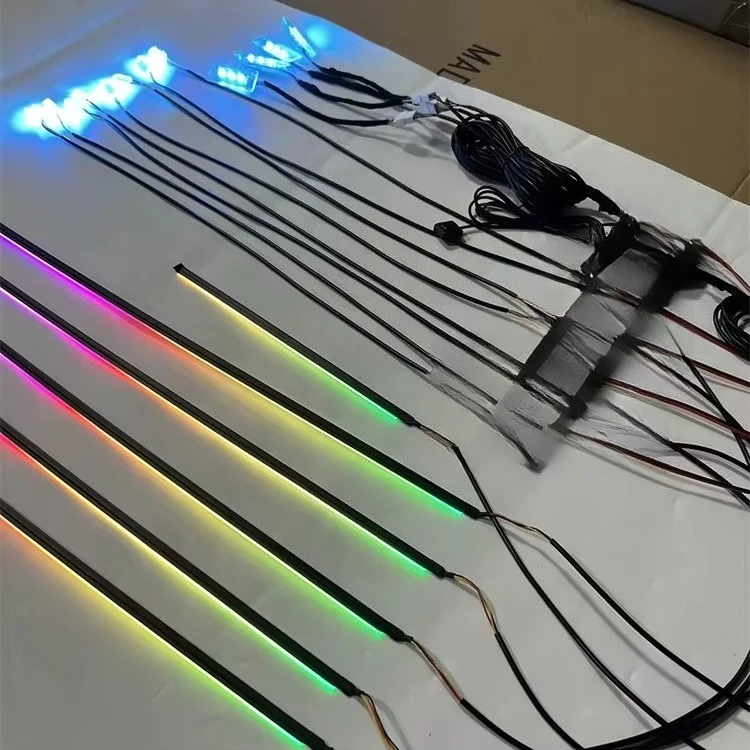 

Светодиодная лента для автомобиля 18-в-1 Symphony Light, 64 цвета, атмосферная подсветка салона