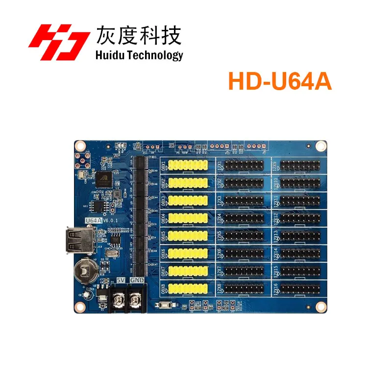 Huidu HD-U64A Single And Dual Color Led Signs Controller Led Display Control Card HD-U6A BEST PRICE  U-disk