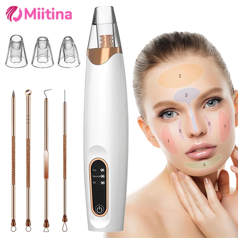 

3 Suction Mode Blackhead Remover Face Cleansing Beauty Machine Dead Skin Remover Facial Vacuum Blackhead Removal Skin Care Tool