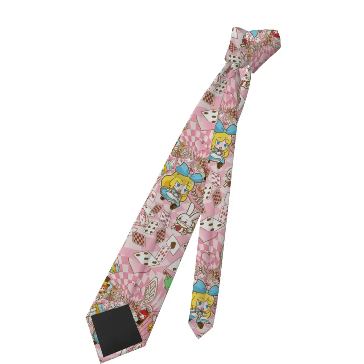 شخصية شيشاير القط أزياء أليس في بلاد العجائب ربطات العنق الرجال ربطة العنق الحريرية للحزب Cravat #3