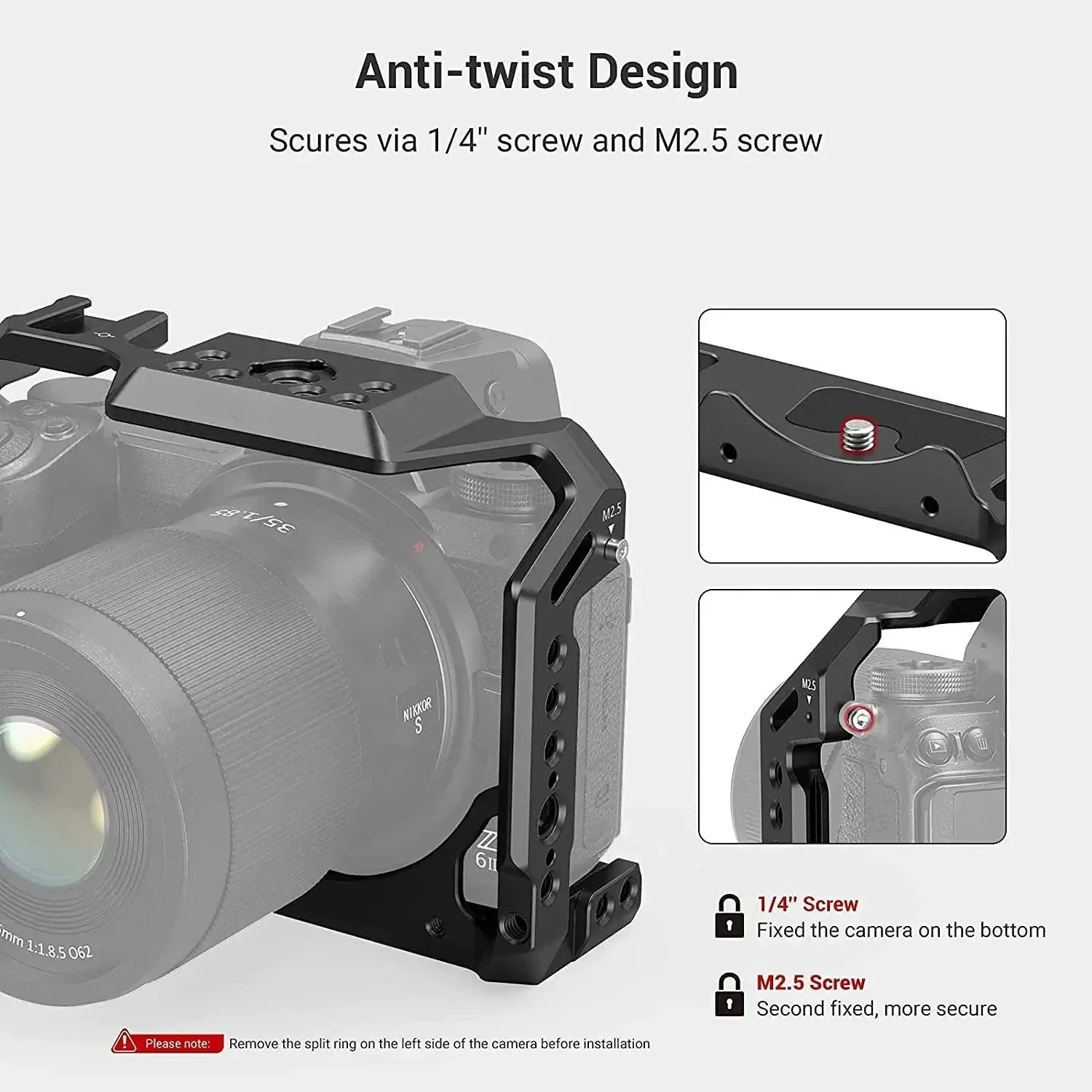 قفص سبائك الألومنيوم Smallrig لنيكون Z5 / Z6 / Z7 / Z6II / Z7II -2926