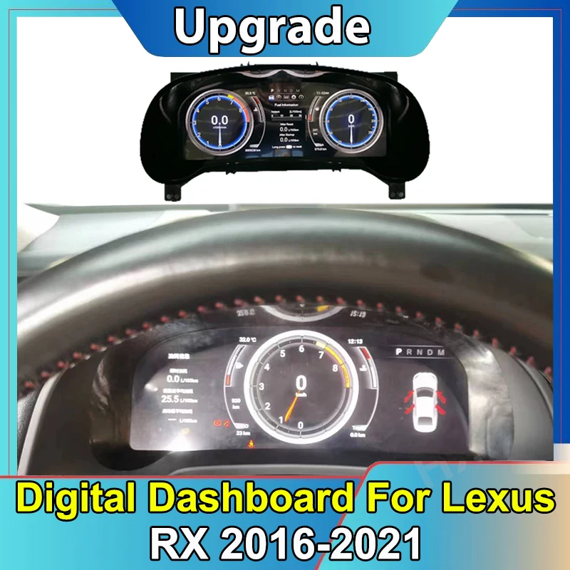 Car LCD Digital Cluster Virtual Cockpit SpeedMeter Dash Carplay For RX RX300 RX330 RX350 RX400 RX45 Instrument Screen Panel Unit