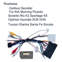 Canbus decoder power kabelbaum für morgen picanto sorento rio sportage k5 optima ix35 ix45 tucson elantra santa fe sonata