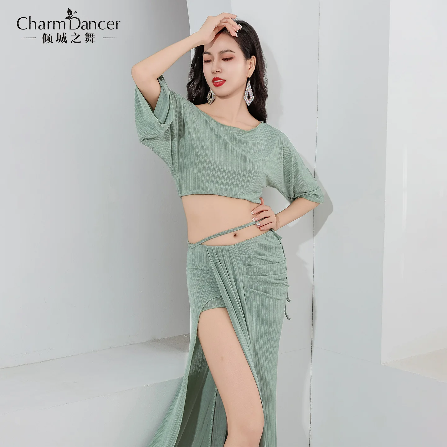 Belly Dance Costume 2025 New Practice Outfit Simple Soft Oriental Dance Dancewear Class Suit Set