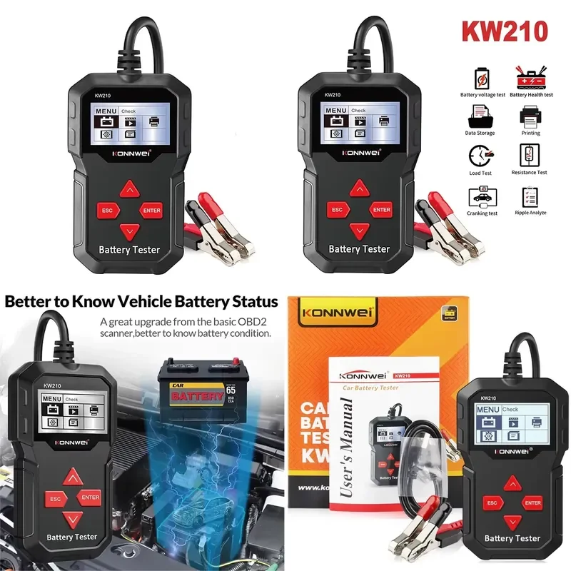 Automobile Battery Auto Diagnostic Tool For Cars Battery Tester With 9 Languages