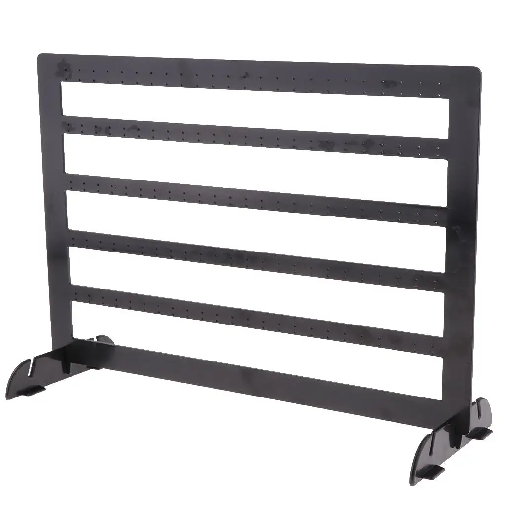 

Black Fashion Portable Earrings Ear Stud Display Rack Jewelry Hairpin Display Stand Holes Rack Holder Organizer Storage Box