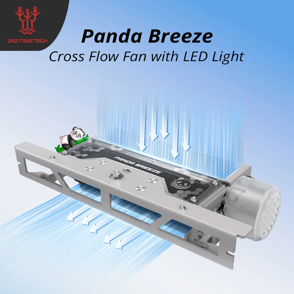

BIGTREETCH Panda Breeze Cross Flow Fan with LED Light High Flow Cooling Fans For Bambu Lab A1 3D Printers Accessories