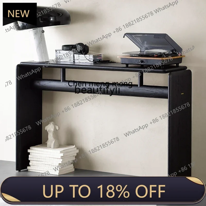 

P178 Living Room Entrance Square Door against the Wall Entrance Strip Table Solid Wood Corridor Aisle Console